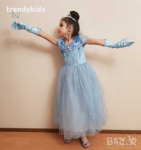 Приказна рокля на Пепеляшка и Ледената кралица, снимка 9 - Детски рокли и поли - 30288977