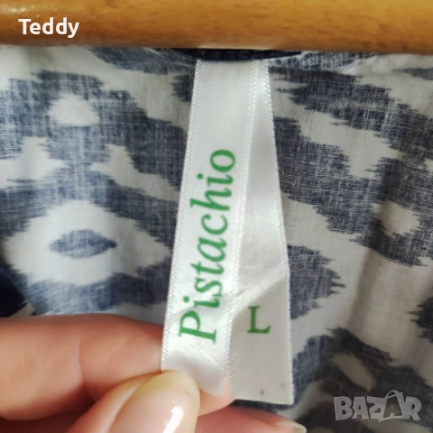 Стилна дълга рокля, 100% памук, размер L, снимка 5 - Рокли - 51536571