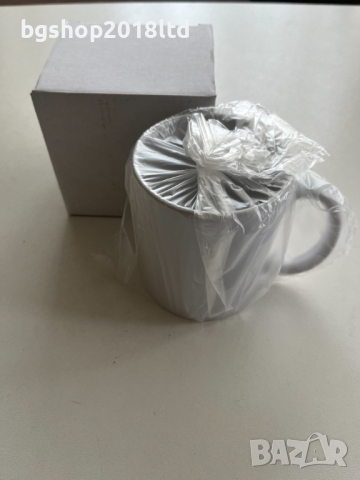 Бяла керамична чаша 