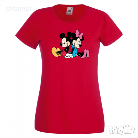 Дамска тениска Mickey & Minnie Мини Маус,Микки Маус.Подарък,Изненада,, снимка 8 - Тениски - 36526202