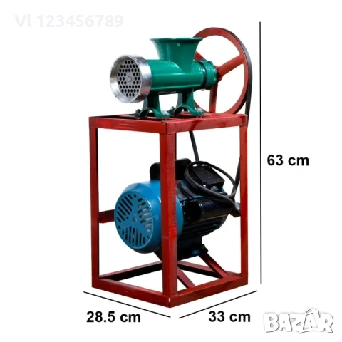 месомелачка чугунена с електромотор 1,5кw 1400 оборота, снимка 3 - Месомелачки - 53921752