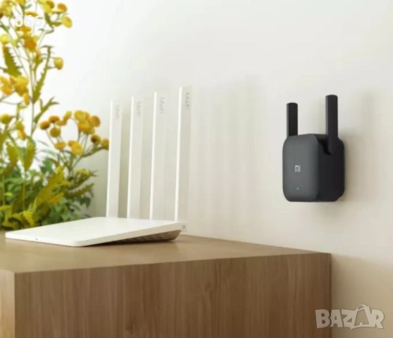 Wi-Fi усилвател, Xiaomi, 300 Mbps, 2 антени, 2.4G, черен