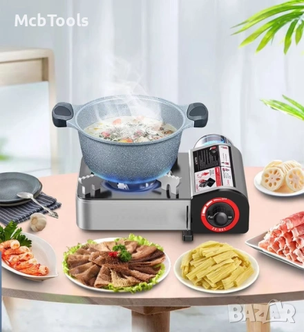 Мини преносим газов котлон за къмпинг, снимка 4 - Газови котлони - 54229366