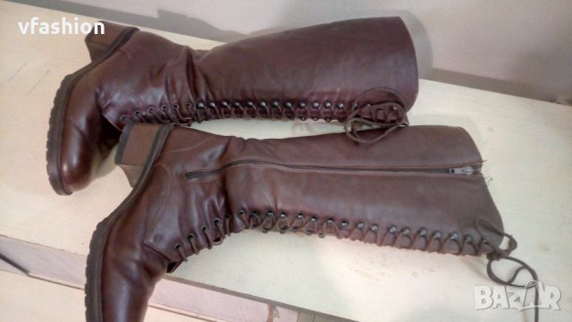 Дебели дамски ботуши, естествена кожа и вълна, снимка 15 - Дамски ботуши - 35130861
