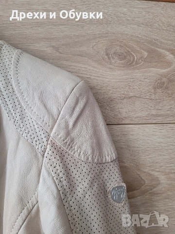 Бежово яке естествена кожа Gipsy , снимка 12 - Якета - 54095697