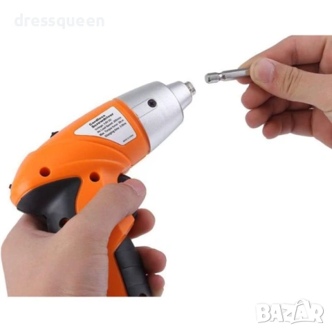 4929 Мини акумулаторен винтоверт с LED осветление и пълен комплект накрайници, снимка 5 - Винтоверти - 53906370