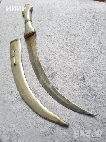 Сребърна кама ханджар, снимка 2 - Антикварни и старинни предмети - 51761260