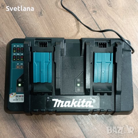 Makita DC18RD Оригинално Двойно бързо зарядно за 2 батерии с USB порт, снимка 2 - Други инструменти - 44295002