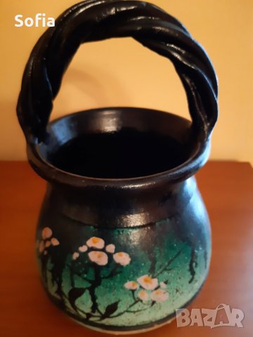Керамичен съд кошница за декор/ Букети изк.цветя 3броя, снимка 5 - Вази - 31805831