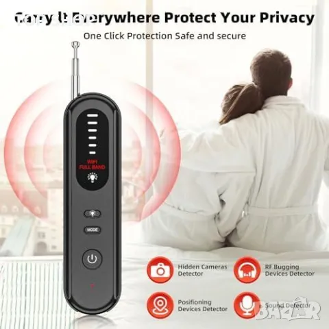 Нов 4 в 1 Детектор за Скрити Камери и Подслушвания Анти-Шпионско Устройство, снимка 4 - Друга електроника - 49549490