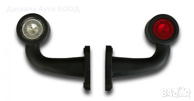 1 бр. ЛЕД LED рогчета габарити , червено-бяло , 12-24V , Полша