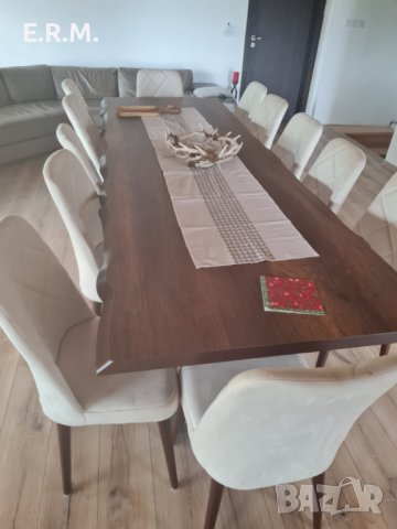 Трепезна маса 3 х 1 метър с 12 стола трапезария със столове в Маси в гр.  Пловдив - ID40762064 — Bazar.bg