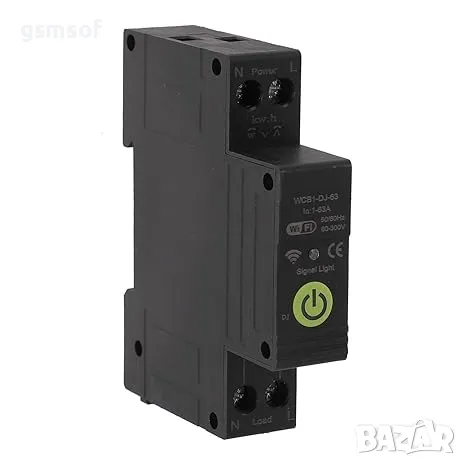 Tuya Wi-Fi предпазител бушон, 63A за DIN с функция електромер, токови защити, снимка 13 - Друга електроника - 47689920