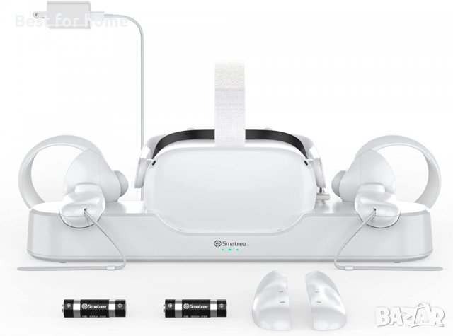Докинг станция за зареждане Smatree, съвместима за Oculus Quest 2/Meta Quest 2, VR контролер и слуша, снимка 7 - Аксесоари - 39883458