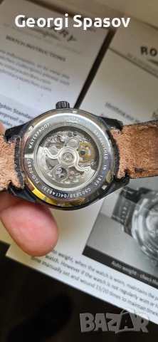 Мъжки механичен часавник Rotary swiss, снимка 3 - Мъжки - 54177472