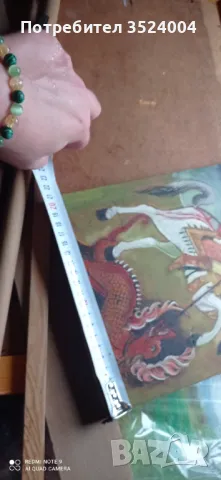 Стара Рисувана икона на Свети Георги от 80 те години на дърво, снимка 7 - Икони - 48139601