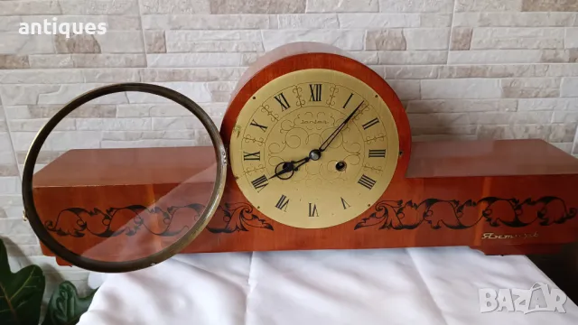 Голям каминен часовник - Янтарь / Jantar - Антика - 1970", снимка 6 - Антикварни и старинни предмети - 49543449