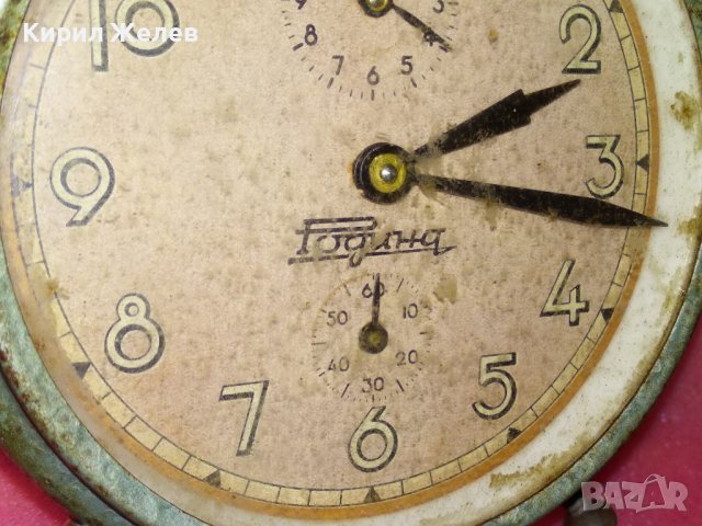 РОДИНА Стар КОЛЕКЦИОНЕРСКИ МЕХАНИЧЕН БЪЛГАРСКИ БУДИЛНИК РАНЕН СОЦ 43679, снимка 2 - Антикварни и старинни предмети - 44464047