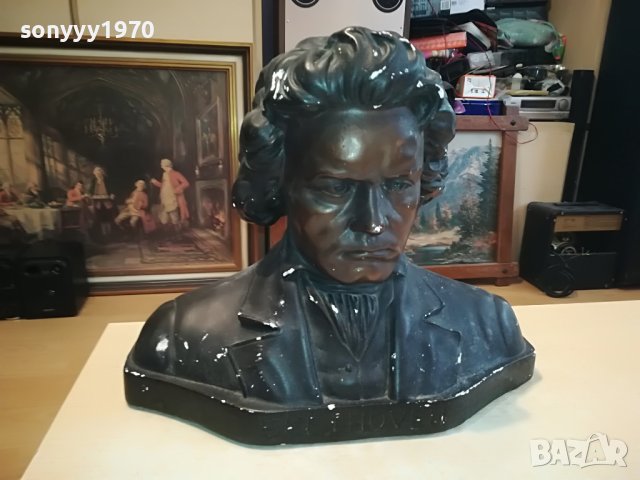 BEETHOVEN-БЮСТ ВНОС GERMANY 1504231654L, снимка 10 - Антикварни и старинни предмети - 40376163