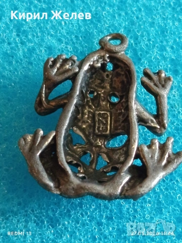 Сребърна висулка ЖАБА 🐸 стил и елегантност 52838, снимка 5 - Колиета, медальони, синджири - 53994318