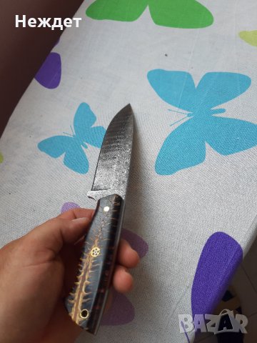 Нож от дамаска стомана, снимка 3 - Ножове - 33910769