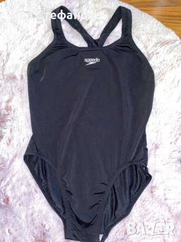 Цял черен бански костюм Speedo дълбока талия , снимка 4 - Бански костюми - 37218257