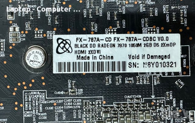 Геймърска видео карта XFX Black DD Radeon 7870 1050m 2GB, снимка 3 - Видеокарти - 44483481