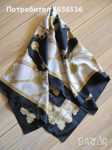 Винтидж Дамски шал Roger Laurent PARIS , 85х85см., снимка 5 - Шалове - 53258700