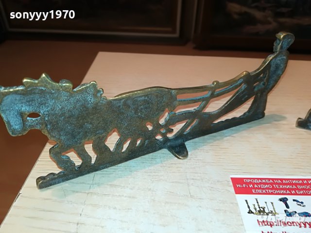 ОРАН-КОНЕ Х 2БР МЕД/МЕСИНГ-ВНОС АНГЛИЯ 1605222057, снимка 13 - Антикварни и старинни предмети - 36782557