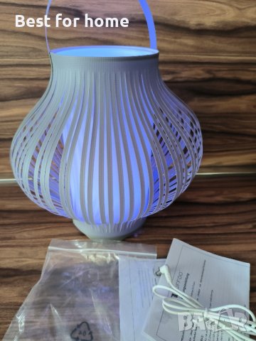 Акумулаторна лампа с дистанционно- Бяла + цветна светлина. , снимка 4 - Външни лампи - 42752907