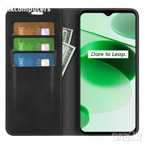 OPPO Realme C35 Retro-skin Magnetic Кожен Калъф и Протектор, снимка 5 - Калъфи, кейсове - 53022105