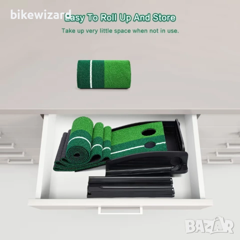 Автоматично връщаща се голф подложка за пътинг за вътрешна/външна употреба с 6 топки за голф НОВО, снимка 3 - Голф - 54033902