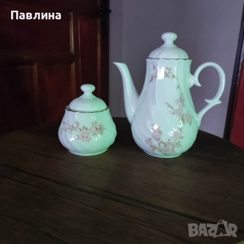 Сет от чайник и захарница, снимка 2 - Аксесоари за кухня - 39377553