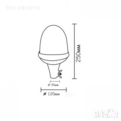 Сигнална лампа 1164 - 60 диода - 9-30V 220мм х 127мм, снимка 4 - Аксесоари и консумативи - 49357250