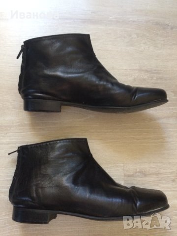 Елегантни черни боти № 37,5,естественна кожа.