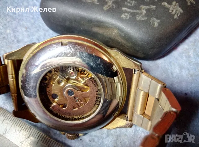 GOER СКЕЛЕТОН Стилен ФЕШЪН МОДЕЛ МЕХАНИЧЕН ПОЗЛАТЕН РЪЧЕН ЧАСОВНИК АВТОМАТИК САМОНАВИВАЩ 49375, снимка 8 - Мъжки - 48288683