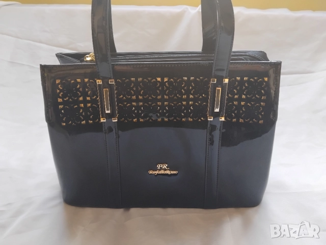 Farfalla Rosso 100% оригинална черна дамска чанта , снимка 2 - Чанти - 52946473