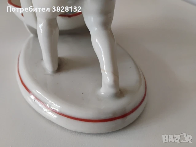 Порцеланова българска фигура "Момчето с количката" от "СИП"., снимка 9 - Колекции - 50683620