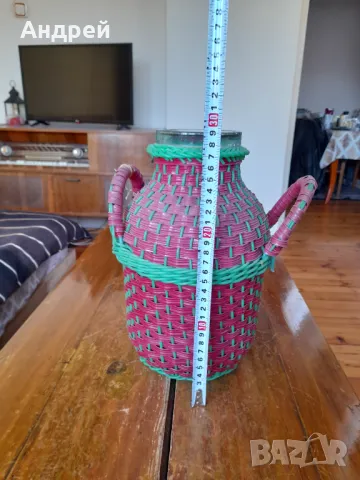 Стар плетен буркан #3, снимка 3 - Други ценни предмети - 49484580