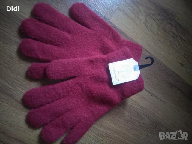 Меки топли ръкавици цвят бордо , снимка 2 - Ръкавици - 48489302