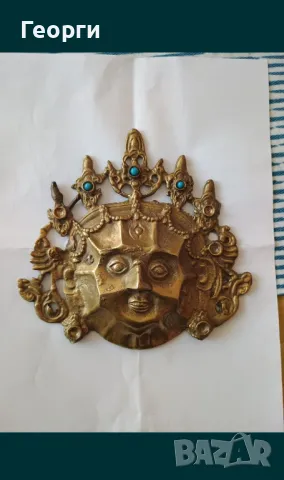 Бронзова маска-33, снимка 6 - Колекции - 50111455