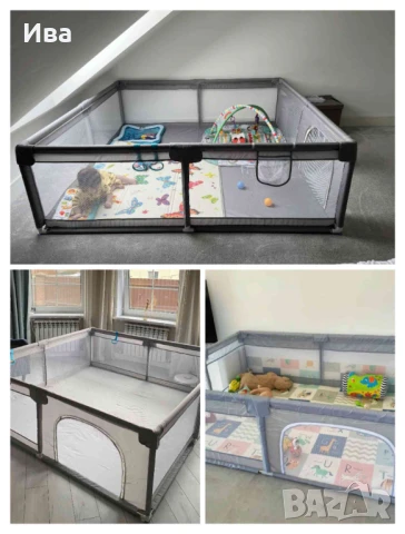 НОВО Детски кът - голяма кошара с мека постелка, пластмасови топки и още, снимка 7 - Кошарки - 38583791