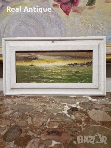 Куню Китанов масло върху фазер подписана датирана картина , снимка 2 - Картини - 54223996