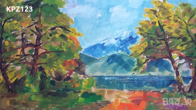 КАРТИНА  ПЕЙЗАЖ 1977 год.(маслени бои) / БАЛУШ БАЛУШЕВ, снимка 2 - Картини - 29092113