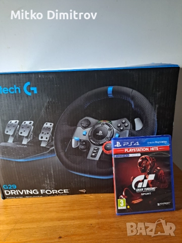 Волан с педали Logitech - G29, черен, PC/PS3/PS4/PS5+игра Gran Turismo