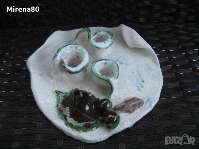 Арт свещник керамика