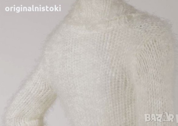 бял мек пуловер размер М нов, снимка 4 - Блузи с дълъг ръкав и пуловери - 34482238