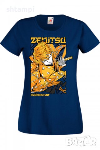 Дамска тениска Demon Slayer Zenitsu Agatsuma,Анимация,игра,Празник,Повод., снимка 6 - Тениски - 38058777