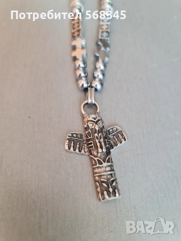 Мъжки гердан.Ръчна изработка. Стомана., снимка 2 - Колиета, медальони, синджири - 51438941