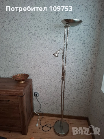 Метална Стояща подова лампа h=180см, снимка 4 - Настолни лампи - 52432775